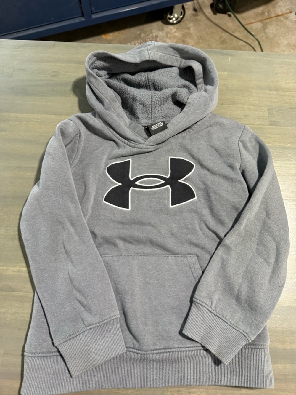 Under Armour Gray Hoodie with Black Logo Tag